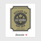 Custom Gin Bottle Sticker (Vel)