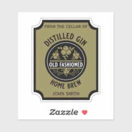 Custom Gin Bottle Sticker