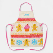 Custom Gingerbread Apron Schort (Voorkant)