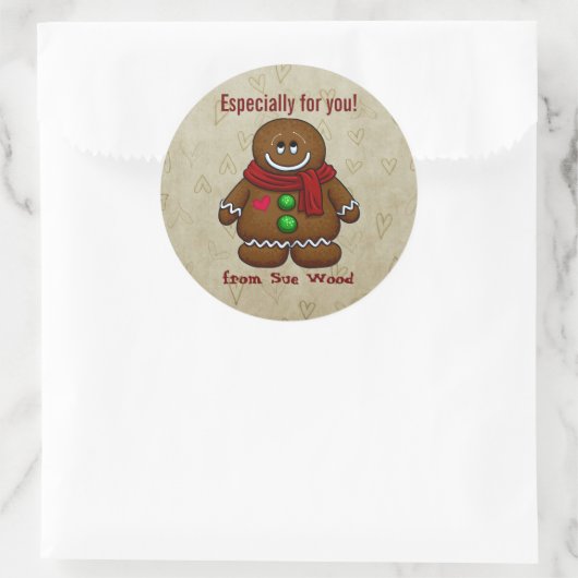 Custom Gingerbread Gift Label Stickers (Tas)