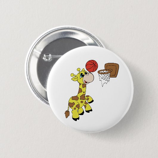 CUSTOM GIRAFFE BASKETBALL Button (Voorkant /achterkant)