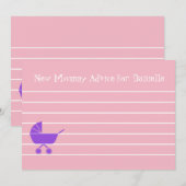 Custom Girl Baby shower Nieuwe Mama Advies Kaarten (Voorkant / Achterkant)
