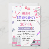 Custom Girl Nurse Doctor Pretend Verjaardag Kaart (Voorkant)