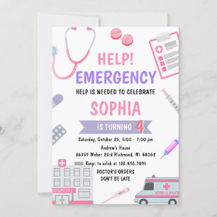 Custom Girl Nurse Doctor Pretend Verjaardag Kaart