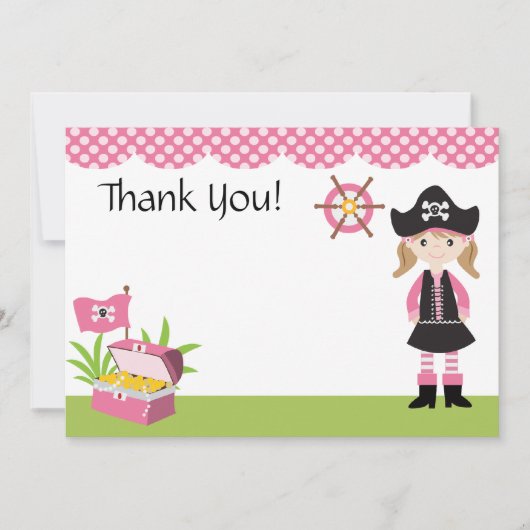 Custom Girl Pirate Bedankt (Voorkant)