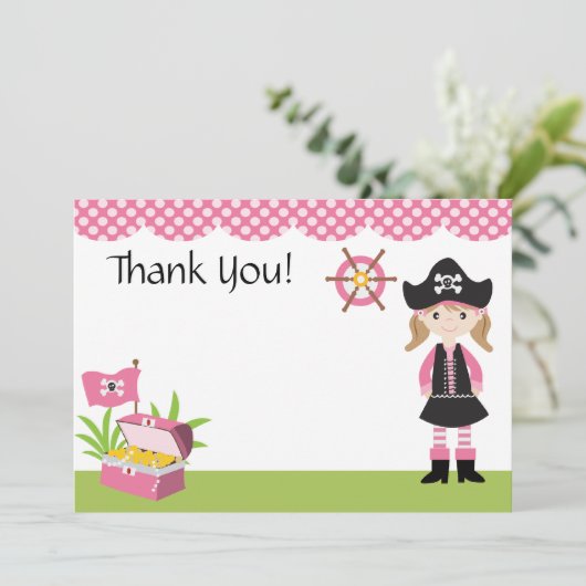 Custom Girl Pirate Bedankt (Staand voorkant)