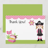 Custom Girl Pirate Bedankt (Voorkant / Achterkant)