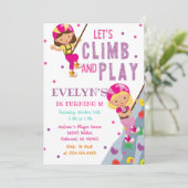 Custom Girl Rock Klimmen Verjaardagsfeest Kaart (Staand voorkant)