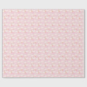 Custom Girl Royal Swan Princess Pink Birthday Cadeaupapier (Vlak)