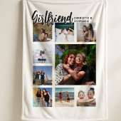 Custom Girlfriend Photo Collage Sherpa Deken
