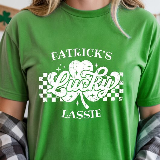 Custom Girlfriend's Name St Patrick's Day Lucky  T-shirt