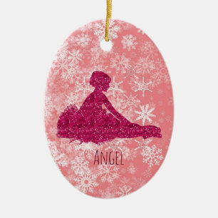 Custom Girls Ballerina Dance Shoes Keramisch Ornament