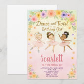 Custom Girl's Ballet Uitnodigen Kaart (Voorkant / Achterkant)