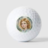 Custom girls Face Funny  Party Personalized  Golfballen (Voorkant)