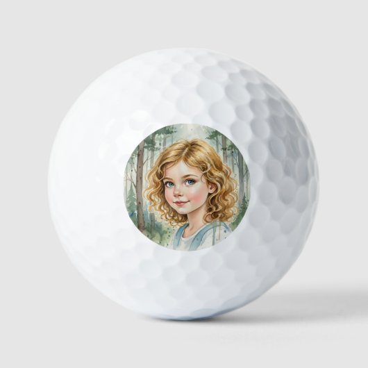 Custom girls Face Funny  Party Personalized  Golfballen (Voorkant)