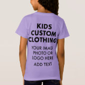 Custom girl'S LAVENDEL FINE JERSEY T-SHIRT (Achterkant)