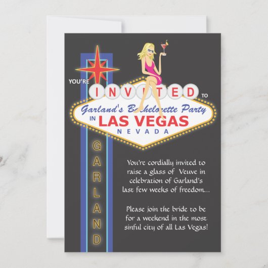 Custom_Girls Night Out Bachelorette Invitation Kaart (Voorkant)