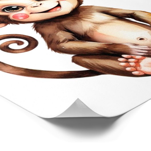 Custom Girl's Oerwoud Thema Nursery Giraffe Poster (Hoek)