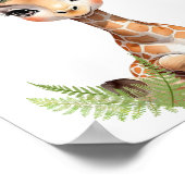 Custom Girl's Oerwoud Thema Nursery Giraffe Poster (Hoek)