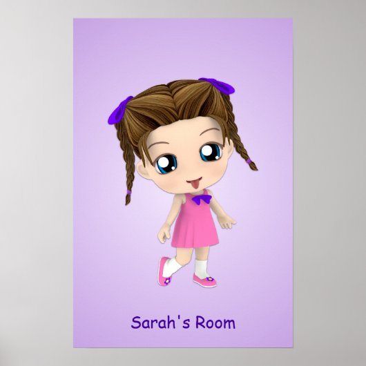 Custom Girls Room Chibi Poster (Voorkant)
