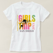 Custom Girls Trip with Name, City and Year; Summer T-shirt (Design voorkant)