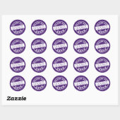 Custom Girly Paars Afstuderen Ronde Sticker (Vel)