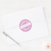 Custom Girly Pink Afstuderen Ronde Sticker (Envelop)