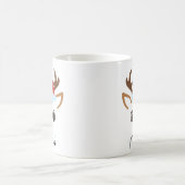 Custom Girly Reindeer Face Coffee Mug  Koffiemok (Center)