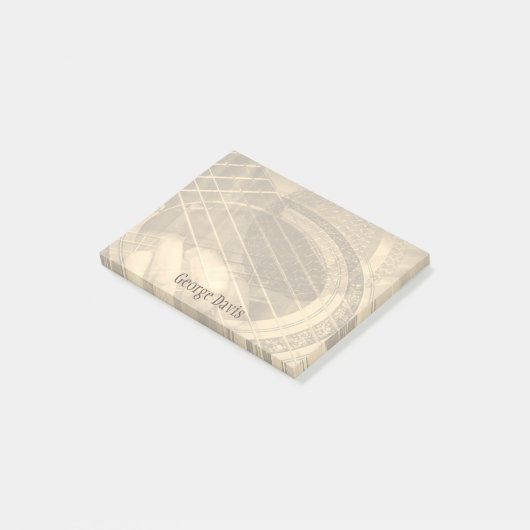 Custom gitarist performer zanger muzikant post-it® notes (Schuin)