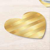 Custom Glam Faux Gold Blank Moderne Sjabloon Kartonnen Onderzetters (Gekanteld)