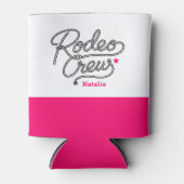Custom Glam Rodeo Crew Western Bachelorette Party Blikjeskoeler (Voorkant)