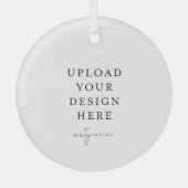 Custom Glass Christmas Ornament, Upload your Photo Glas Ornament (Voorkant)
