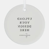 Custom Glass Christmas Ornament, Upload your Photo Glas Ornament (Achterkant)