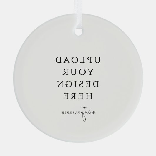 Custom Glass Christmas Ornament, Upload your Photo Glas Ornament (Achterkant)