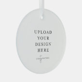 Custom Glass Christmas Ornament, Upload your Photo Glas Ornament (Voorkant Rechts)