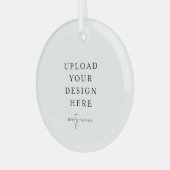 Custom Glass Christmas Ornament, Upload your Photo Glas Ornament (Voorkant links)