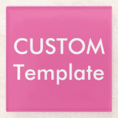 Custom Glass Onderzetter 4.2" Vierkant met rubbere Glazen Onderzetter (Voorkant)