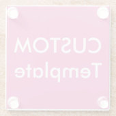 Custom Glass Onderzetter 4.2" Vierkant met rubbere Glazen Onderzetter (Achterkant)