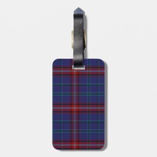 Custom Glenn Tartan Plaid Bagagelabel (Achterkant verticaal)