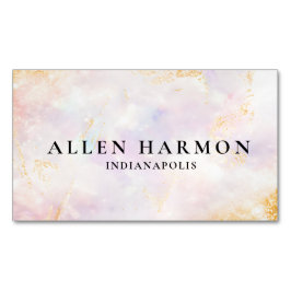 Custom Glitter Blue Opal Stone Background Magnetisch Visitekaartje
