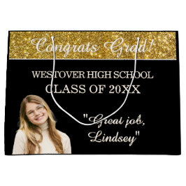 Custom Glitz! Personalized Graduation  Groot Cadeauzakje