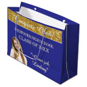 Custom Glitz! Personalized Graduation  Groot Cadeauzakje (Voorkant Gekanteld)