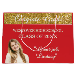 Custom Glitz! Personalized Graduation  Large Gift Groot Cadeauzakje