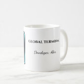 Custom Global Terminal Developer Mug Koffiemok (Voorkant rechts)