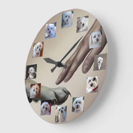 Custom God Creëer Dog 12-jarige Puppy Uw Foto's Grote Klok (Hoek)