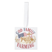 Custom “God Family Farming” Ornament (Voorkant)