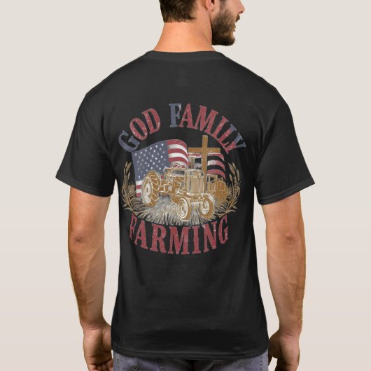 Custom “God Family Farming” T-Shirt (Achterkant)