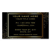 Custom Gold Black Modern Visitekaartje Magnet Magnetisch Visitekaartje (Voorkant)