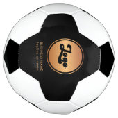 Custom Gold Business Logo Company, zwart-merk Voetbal (Gedraaid)