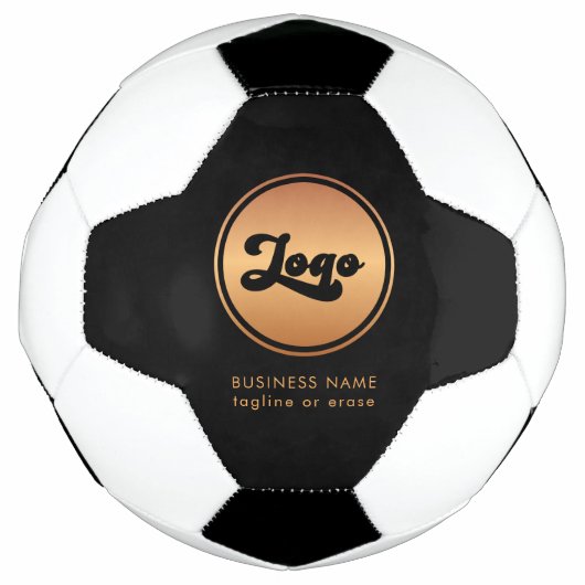 Custom Gold Business Logo Company, zwart-merk Voetbal (Voorkant)